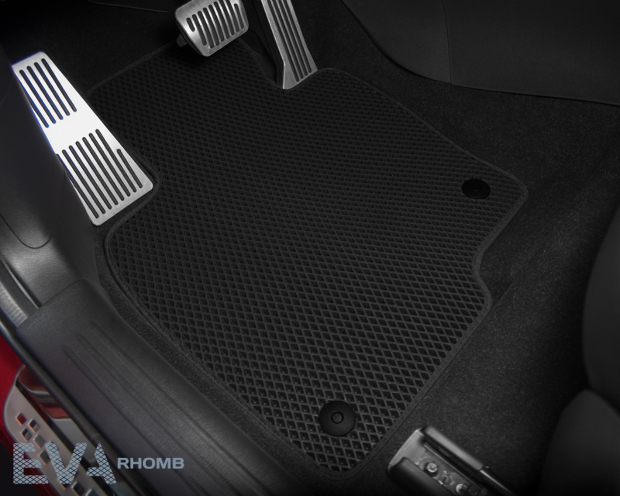 Коврики ЭВА "EVA ромб" для Lexus RX450h IV (suv, гибрид / GYL25) 2015 - 2019, черные, 4шт.