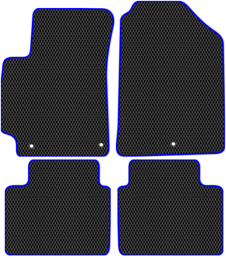 Коврики ЭВА "EVA ромб" для Hyundai Elantra VI (седан / AD) 2015 - 2019, черные, 4шт.