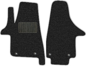 Коврики текстильные "Классик" для Volkswagen Multivan VI (минивэн / T6) 2015 - 2019, темно-серые, 2шт.