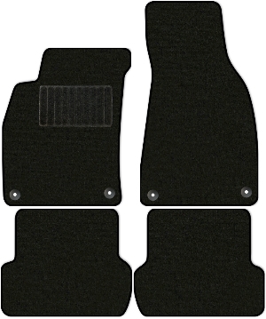 Коврики текстильные "Комфорт" для Audi A4 II (универсал / B6) 2006 - 2006, черные, 4шт.