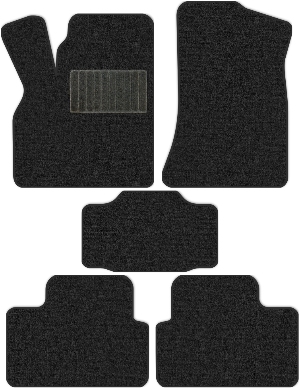 Коврики текстильные "Классик" для Лада Приора I (хэтчбек 3 дв / 21728) 2010 - 2013, темно-серые, 5шт.