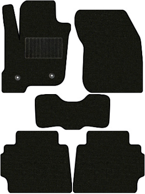 Коврики текстильные "Комфорт" для Ford Mondeo V (седан / CD391) 2012 - 2019, черные, 5шт.