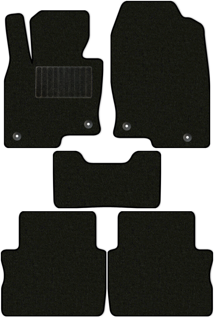 Коврики текстильные "Премиум+" для Mazda CX-5 (suv / KF) 2016 - Н.В., черные, 5шт.
