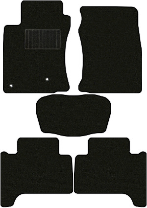 Коврики текстильные "Стандарт" для Toyota Land Cruiser Prado III (suv / J120) 2002 - 2009, черные, 5шт.